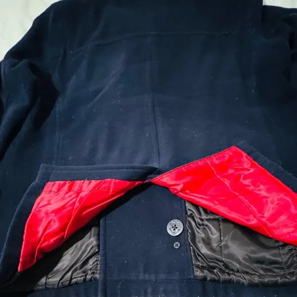 XL Tommy Hilfiger Navy Pea Coat - Picture 10 of 13